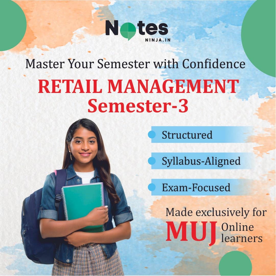 MBA SEM 3 – RETAIL MANAGEMENT